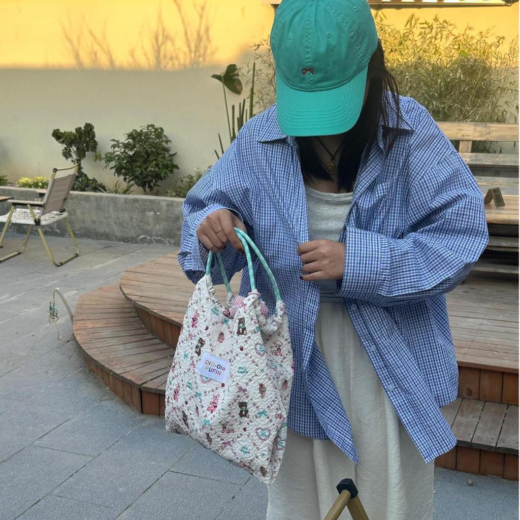 2025 Tragetasche mit großem Fassungsvermögen und Cartoon-Motiv - Koreanischer Stil, schlicht und vielseitig für den täglichen Weg zur Arbeit