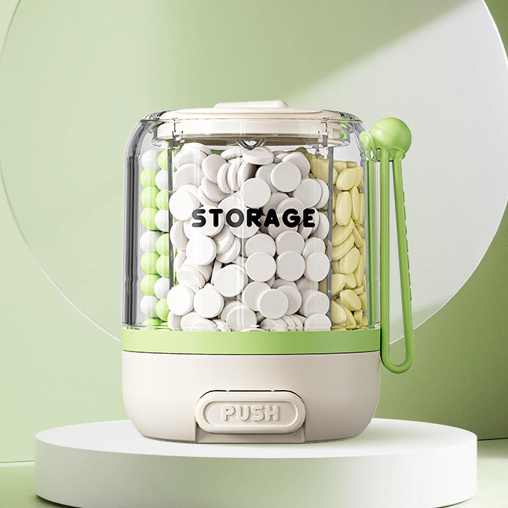 New Round Shape Pill Box Portable Easy To Carry Drug Dispenser Multi-Compartment Pill Case