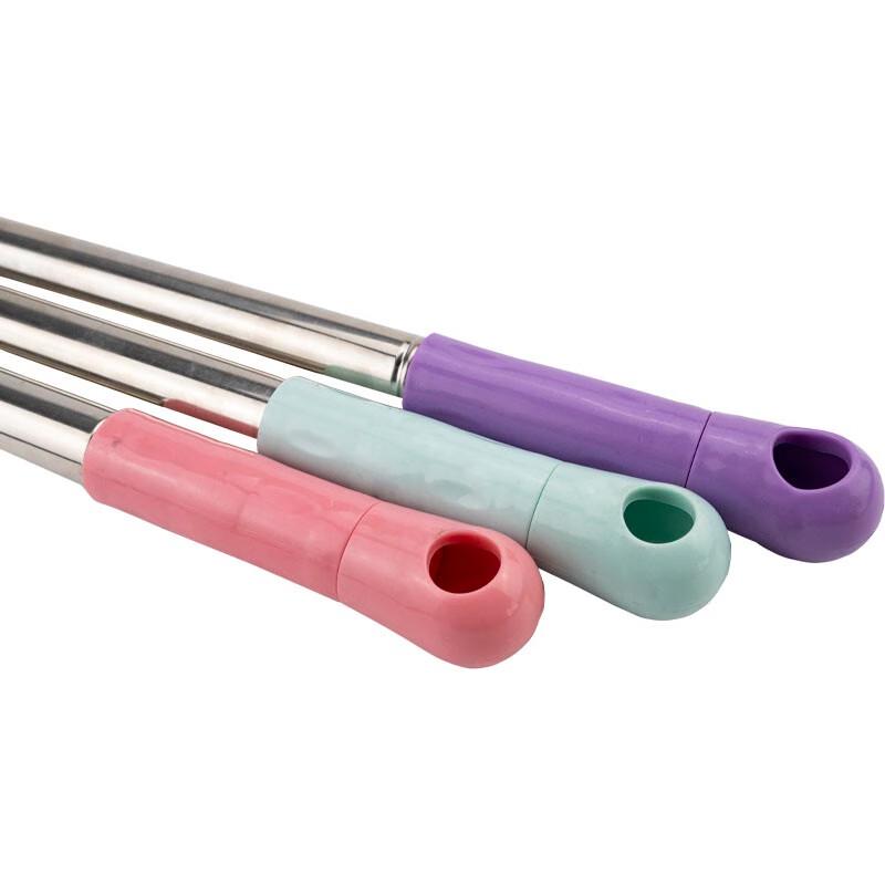 Hersdiger Plastic Broom Set with Stainless Steel Handle