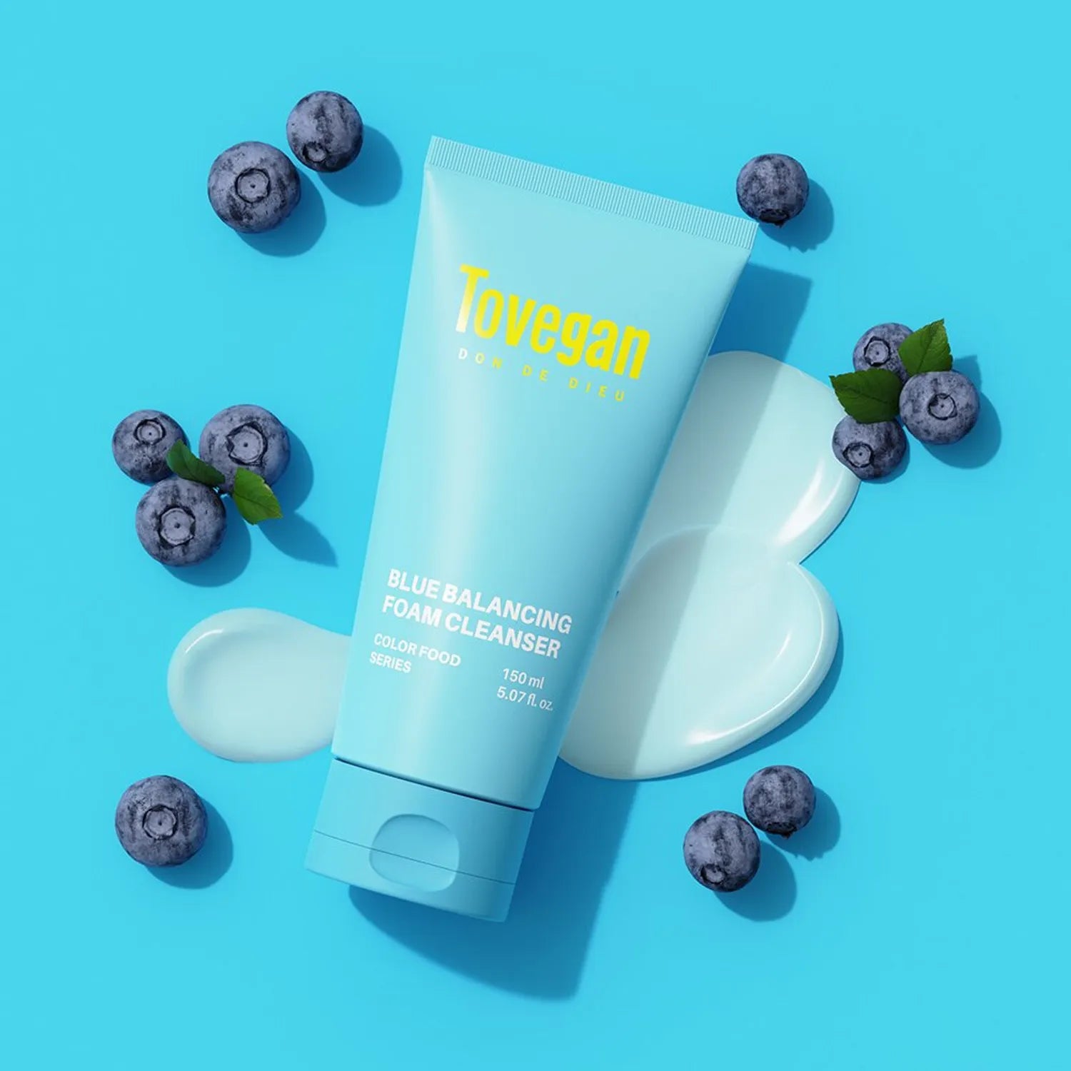 Tovegan Color Food Series Blue Balancing Foam Cleanser 150mL 150ml