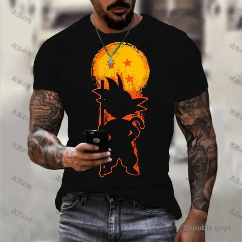 2026 Men's All Match Anime Dragon Ball T-shirt Unisex Goku Vegeta Super Saiyan Kakarot Oversized TshirtShort Sleeve