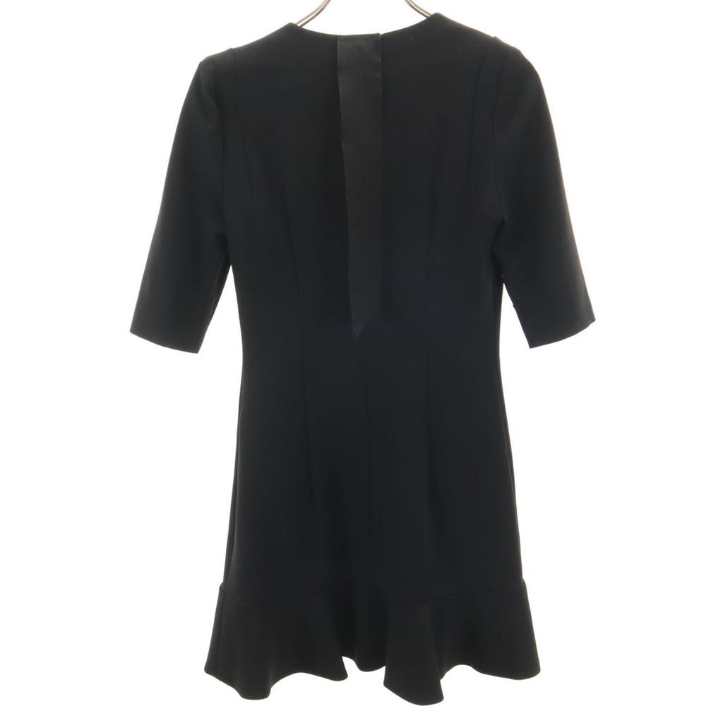 Claudie Pierlot Five-quarter Sleeve Ruffled Hem Knee-length Dress 36 Women Used