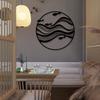 Coastal Fish Wall Art Decor, Metal Wave Sculpture for Home