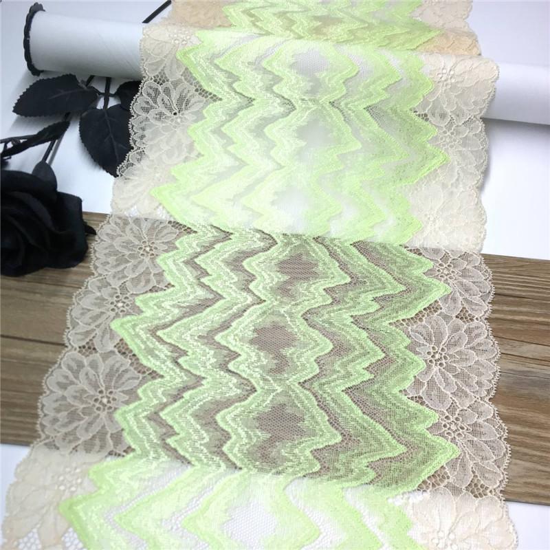 (2 Colors) Two-tone Stretch Lace, Elastic Spandex Sewing Lace Fabric for Lingerie, Bra, Underwear, Garment & Crafting