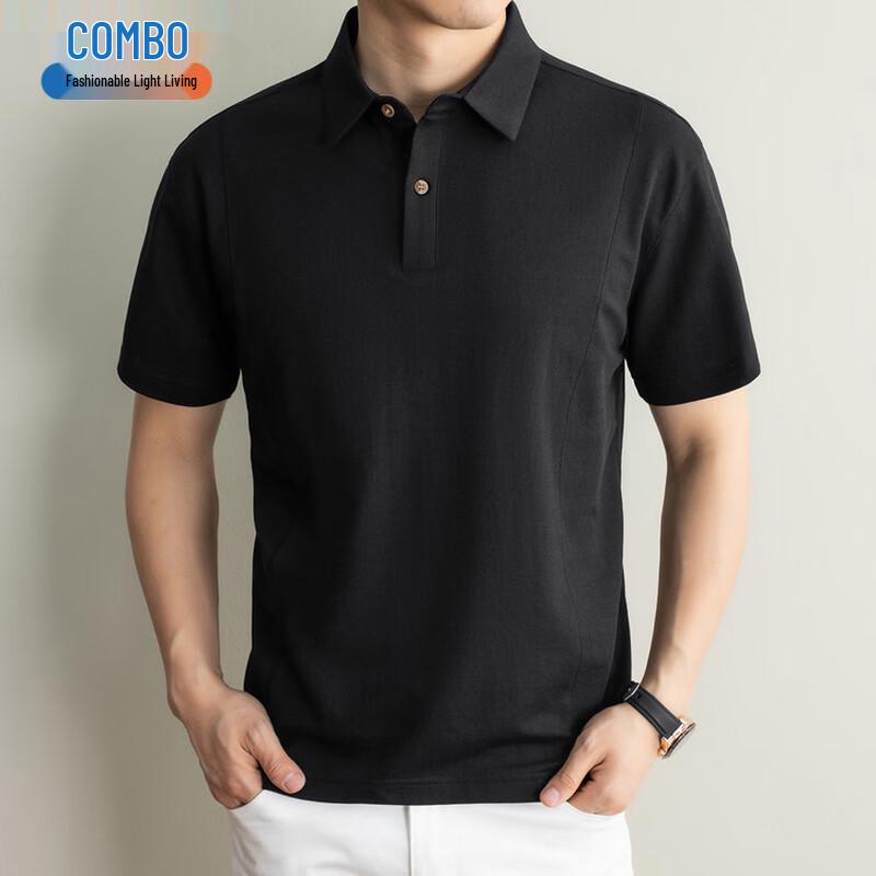 Kangbo Men s Old Money Style Linen-Cotton Polo Shirt 2XL