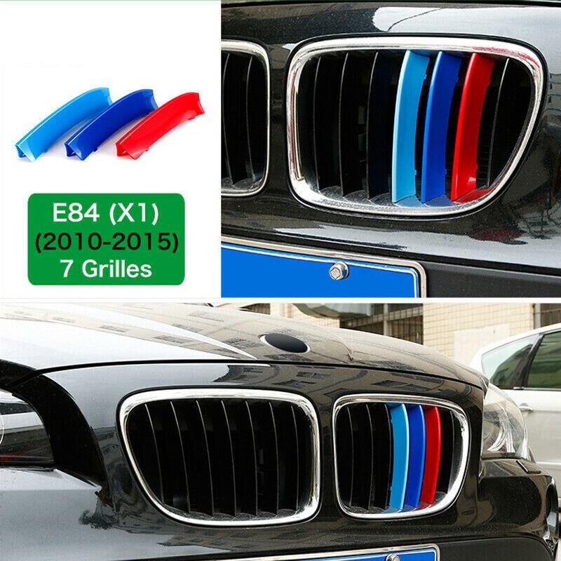 Fits BMW X1 E84 2010~15 M Color Kidney Grill Grille Cover Decal Clip Strip Trim