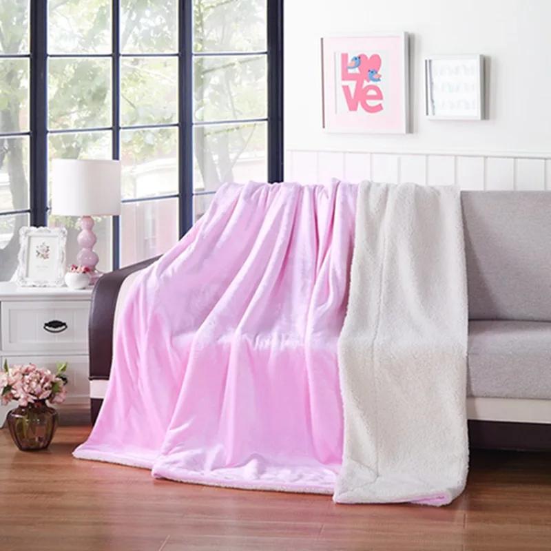 Wool Throw Blanket Keep Warm Winter Bed Blankets Double Sided Queen Duvet Cover Camping Double Bed Cover Bedspread On The Bed