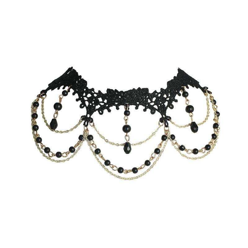 Sexy Multi-layer Hollow Lace Neck Chain for Women, Niche Trend Personality Collarbone Necklace