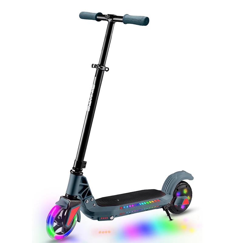 Детский складной электросамокат, 110 Вт 12 км/ч, запас хода 8-10 км, регулируемая высота, идеальный подарок для детей и подростков от 6 лет чёрный