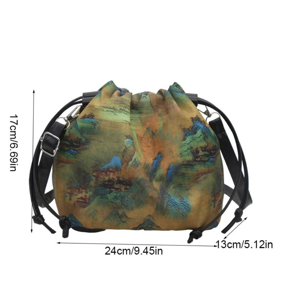 Sanitary Napkin Bag Flower Handbags Cloth Hanfu Drawstrings Bag Ethnic Style Crossbody Bag  Outdoor