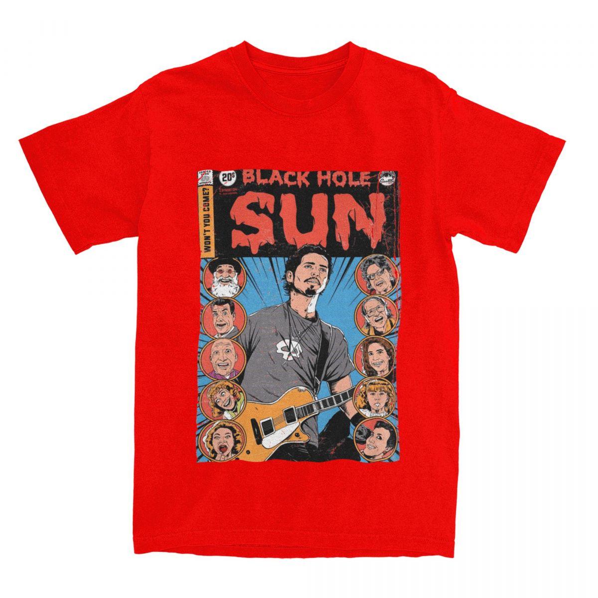

Unique Black Hole Sun Soundgarden T Shirt Unisex Womens Pure Cotton Tees Shirt Gift Idea Clothing S