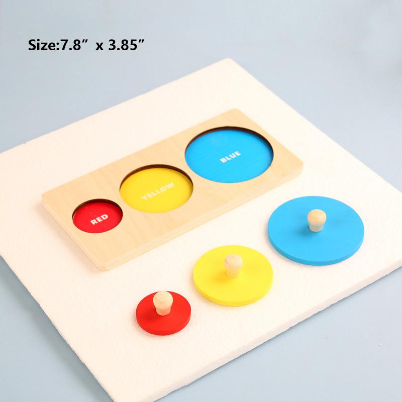 Wooden Montessori Geometric Puzzle Peg Board,Early Education Sensorial Toy for Toddlers Shape And Color Sorting Toys For Baby