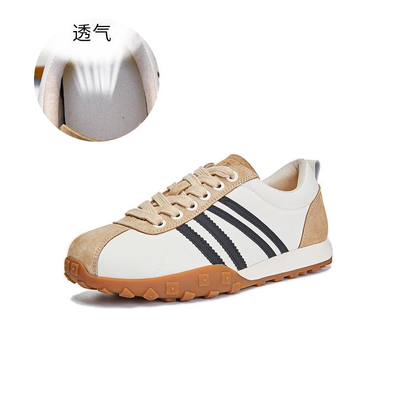 Leather Forrest Gump Shoes Women's 2025 Spring New Flat-bottomed Women's Sports Shoes Casual Versatile German Training Shoes Fashion Women's Shoes