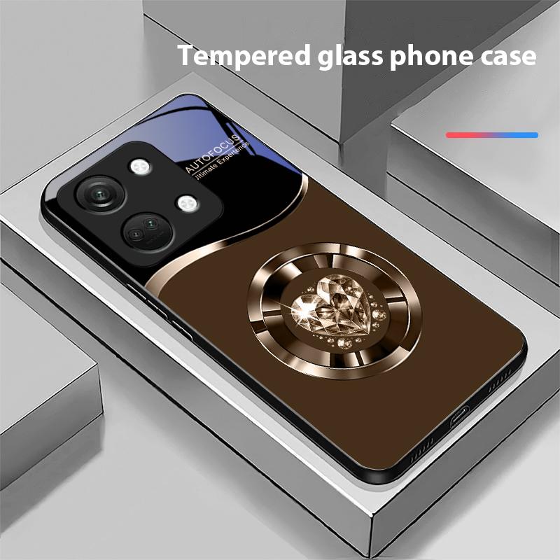 Kreis Diamant Für OnePlus Nord 3 5 6T 7 Pro 8 12 10T Reno8 Lite 5G 10R Nord N30 Hartschale Gehärtetes Glas Handyhülle Schwarz