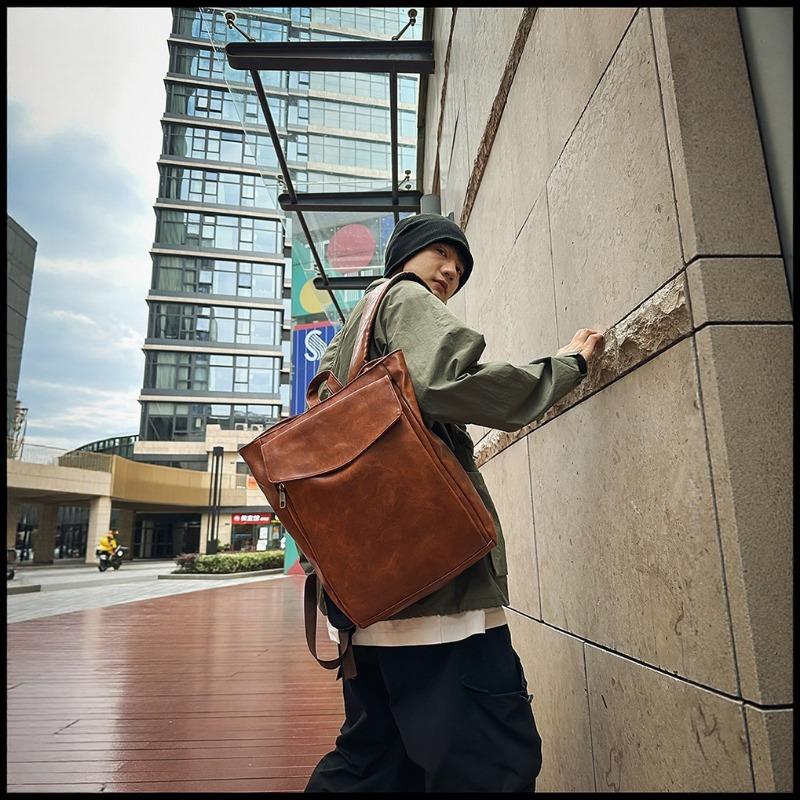 Stylish Retro Texture Hand Bag Simple Casual New Large Capacity Backpack Nylon Male and Female Students Backpack