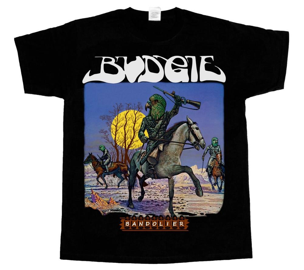Budgie Band BANDOLIER Black Cotton Short Sleeve Unisex S-5XL BO920 Unisex T-Shirt L