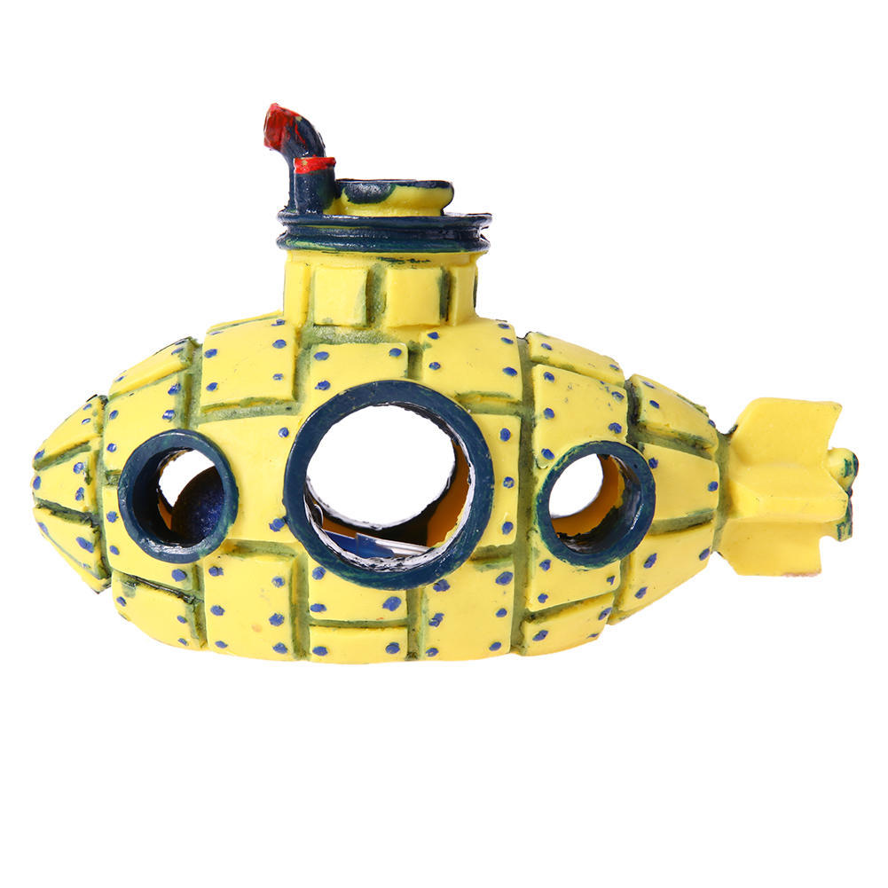 Large Aquarium Decoration Boat Plactic Aquarium Ship Air Split Shipwreck Fish Tank Decor Wreck Sunk