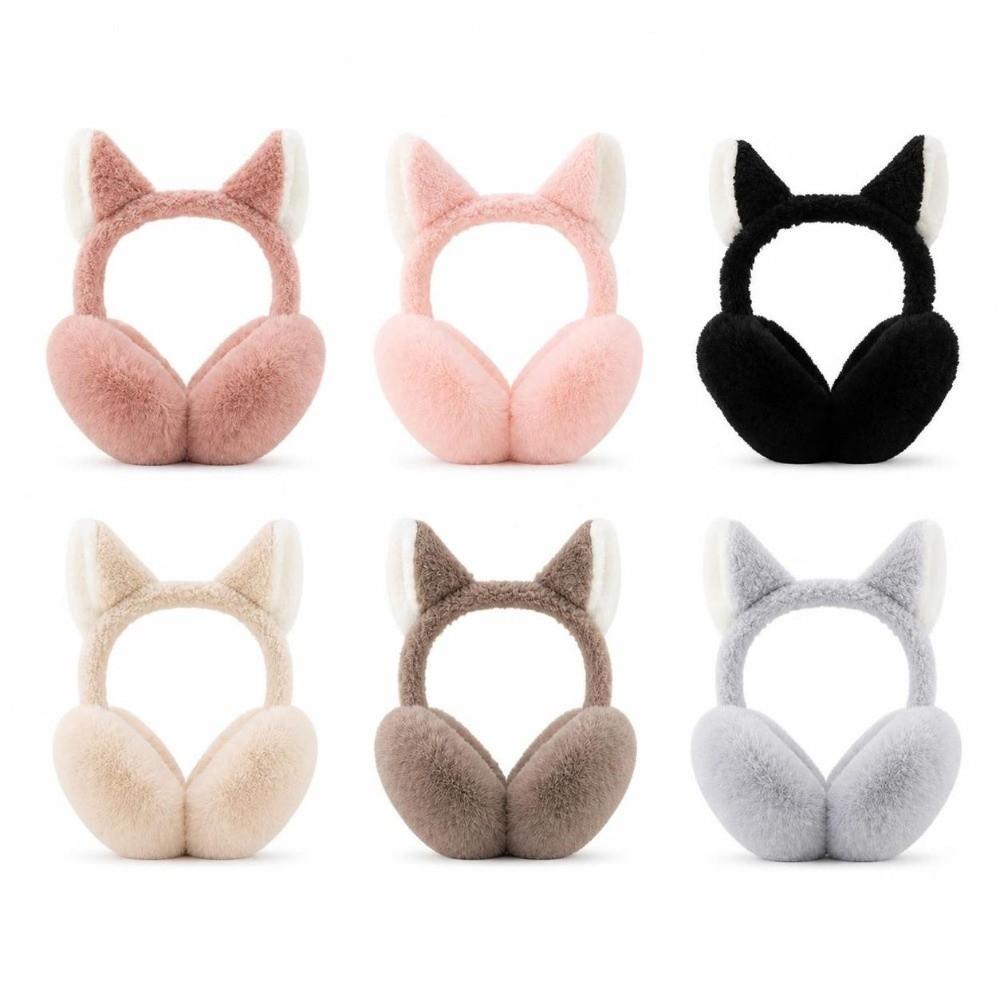 Windproof Cat Ear Earmuffs Soft Plush Winter Ear Warmers  Outdoor Cycling Accessories