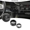 Headlight Control+Gear Shift Switch Knob Cover Ring For Dodge RAM 1500 18+ Black