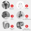Aluminum Alloy Bathroom Wrench Large Opening Short Handle Adjustable Wrench Adjustable Spanner Enhanced Nylon Fiber