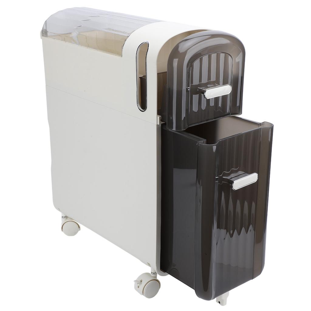 Narrow Storage Cabinet Multipurpose Modern Simple Design Drawer Type 2 Tier Slim Bathroom Storage Cabinet for Bathroom Kitchen