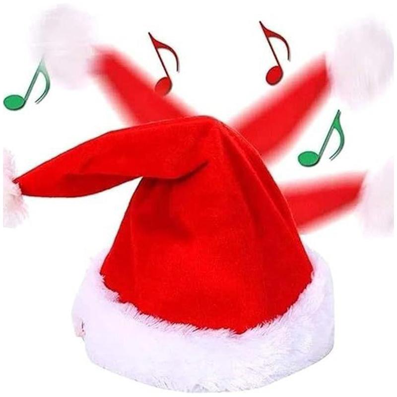 1/2/3pcs Christmas Santa Hat Singing Dancing Moving Electric Hat Funny Toy Party Winter Warm Musical Dance Xmas Hat Gifts Kids 1pc