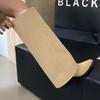 2024 Frühling Herbst Spitzzehen Kniehohe Stiefel Damen Designer Vintage Quadratische Niedrige Absätze Schuhe Modern Lange Botas Para Mujer