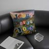 Positive Words Ins Cushion Cover Pillowcase Ultra Soft Skin Friendly Fabric Cloud Like Comfort & Concealed Zipper