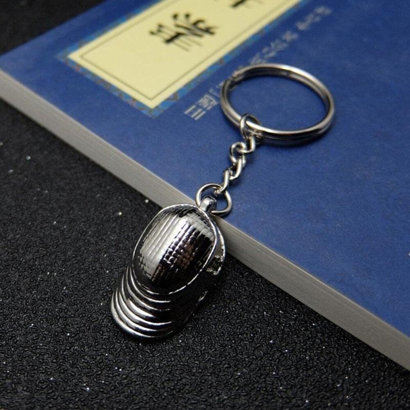 Creative Fencing Pendant Metal Keychain Bag Charm Keychain Accessories for Men Women Backpacks Handbag School Bag