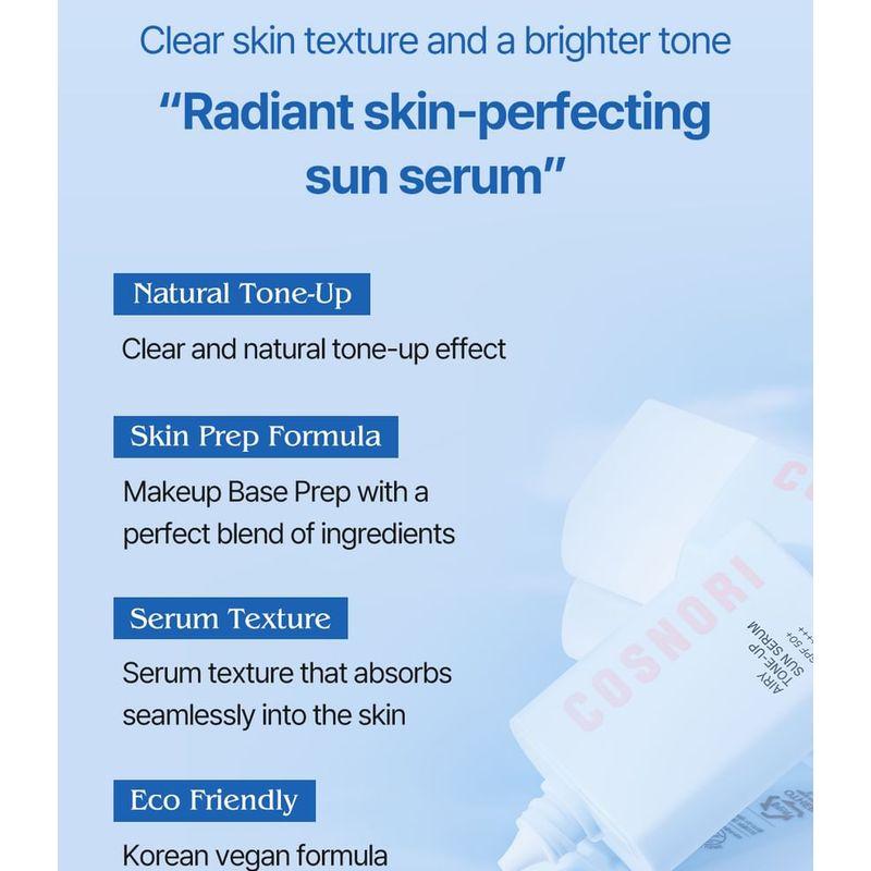 COSNORI - Airy Tone-up Sun Serum