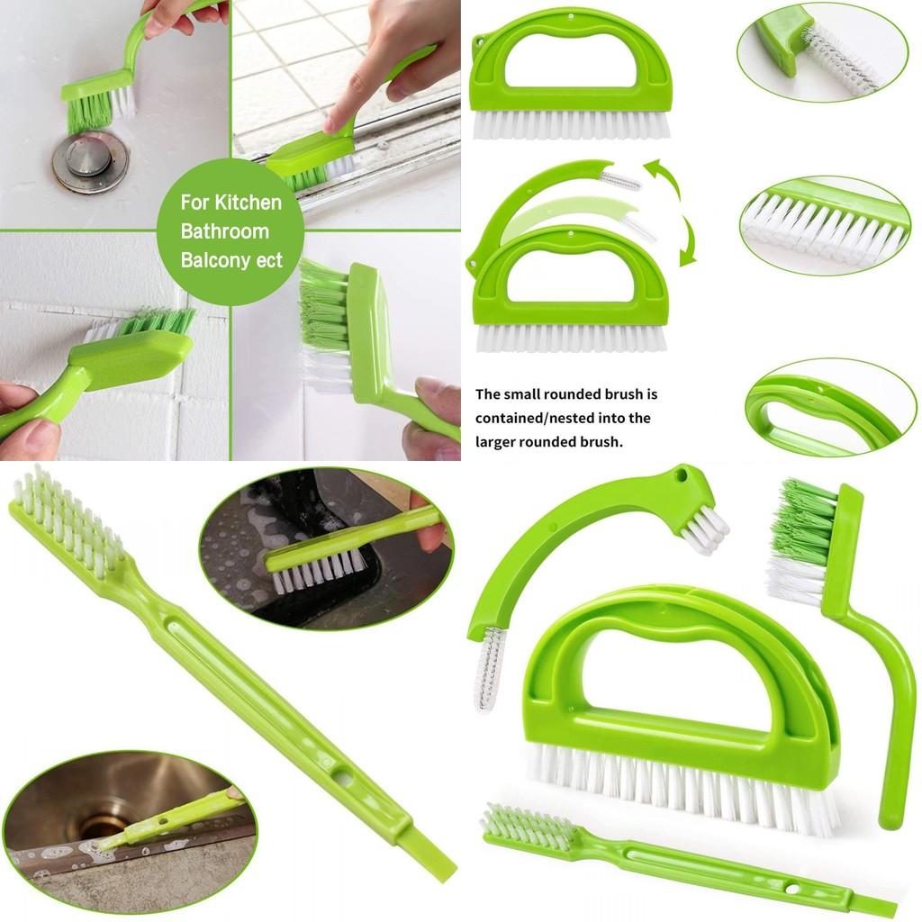 Tile Sink Bathtub Floor Crevice Brush Four Piece Set Plastic Tools Cleaning