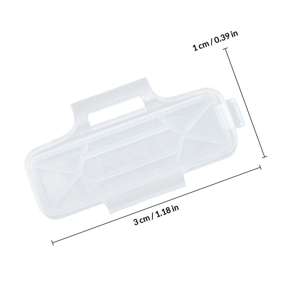 100Pcs Cable Tags Holder Case Transparent Smooth Surface Portable Cord Labels Box Strong Endurance for Household Appliance