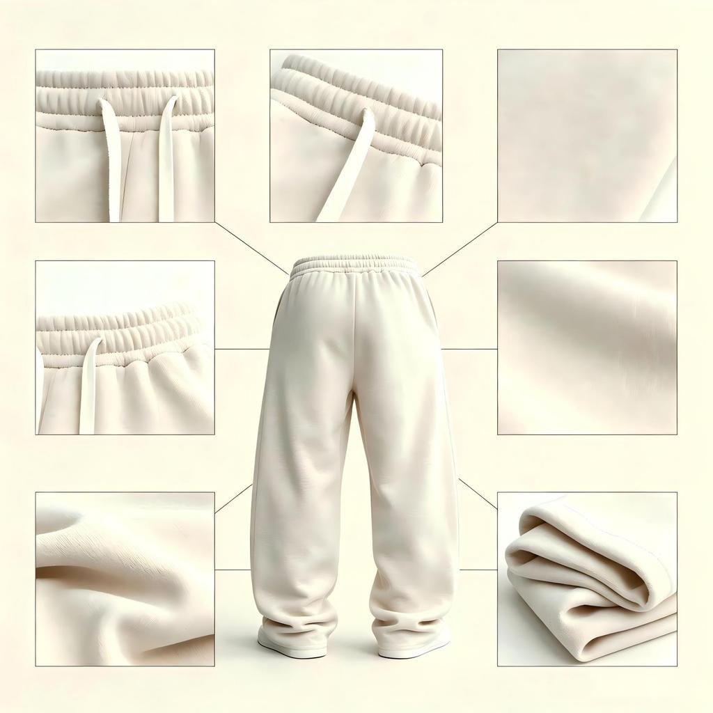 Men's Oversized Straight Leg Lined Sweatpants with Drapey Fit for Athletic Casual Wear