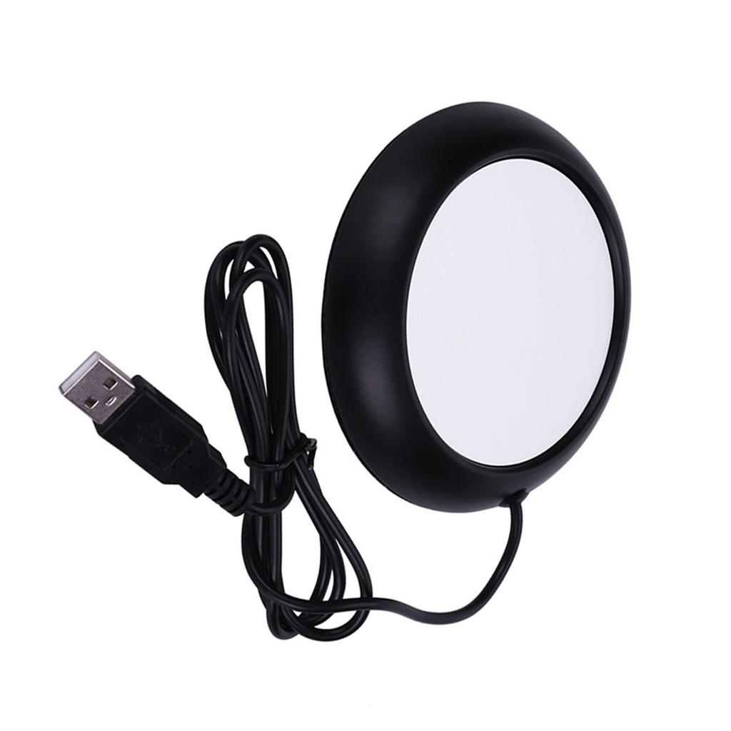 USB Holzmaserung Tassenwärmer Hitze Getränke Tasse Matte Büro Tee Kaffee Heizkissen Schwarz