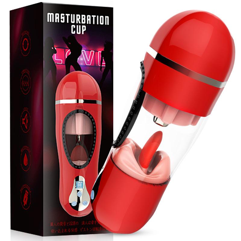 Male Automatic Masturbator Sex Machine Licking Oral Blowjob Deep Throat Vagina Pussy Sucking Masturbation Cup Sex Toys For Men