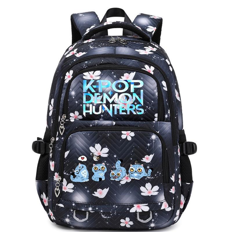 KPOP Demon Hunter Girl Group Print Backpack - Cute, Large Capacity Schoolbag for Teens and Kids