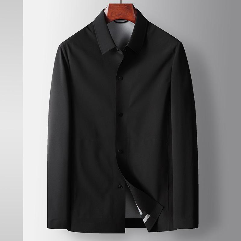 Spring and Autumn Lapel Shirt Version Seamless Pressing Young and Middle-aged Light Luxury Business Leisure Thin Jacket
