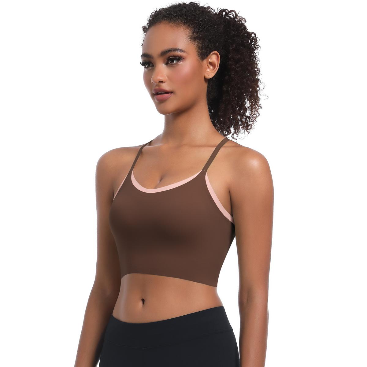 Nessaj Женский Спортивный Йога Бюстгальтер Высокопрочный Фитнес Жилет Быстросохнущий — фото 13