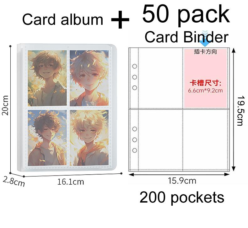9 Pocket Card Binder Sleeves Cover Collection Album Holder Folders Fit For YuGiOh MTG TCG Game Sports Cards A4 A5 Photo Storage