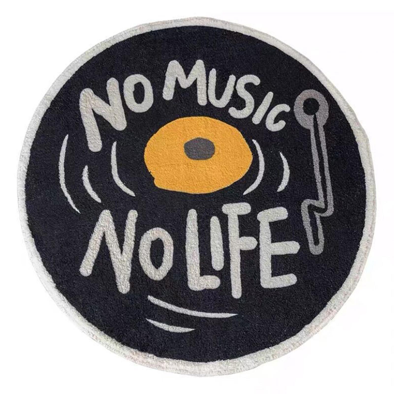 

Water Absorbent Mat Retro CD Disk Design Anti Slip Thick Soft Imitation Cashmere Home Bathroom Mat 60x60cm