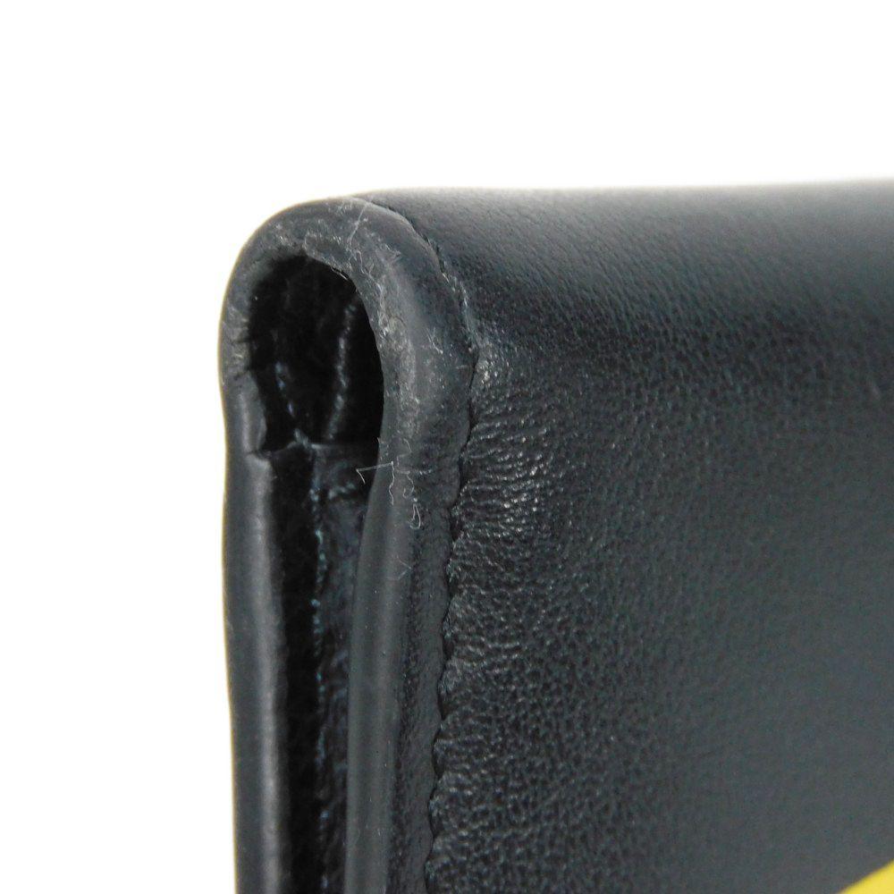 Used Bag Bugs Bifold Wallet (11491) with Eye Motif Multicolor Logo (7M0169 AC9I F0X93 7941) in Black, Men's from Japan