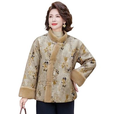 Winter Type Velvet Padded Jacket To Reduce Age and Keep Warm, Thickened Medium and Old Padded Clothes for Women