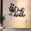 Inspirational Iron Wall Art Dandelion Design Black Metal Decoration for Home Office Garden Gift