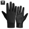 Captain Tas Fleece Cycling Gloves Are Warm, Non-Slip, Shock-Absorbing, Full-Finger, for Autumn and Winter Mountain and Road Bikes, Suitable for Both