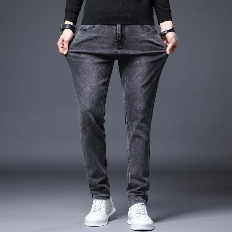 Herbst und Winter Neue Jeans Herren Slim Small Straight Young Business Casual Four Seasons Trend Hose
