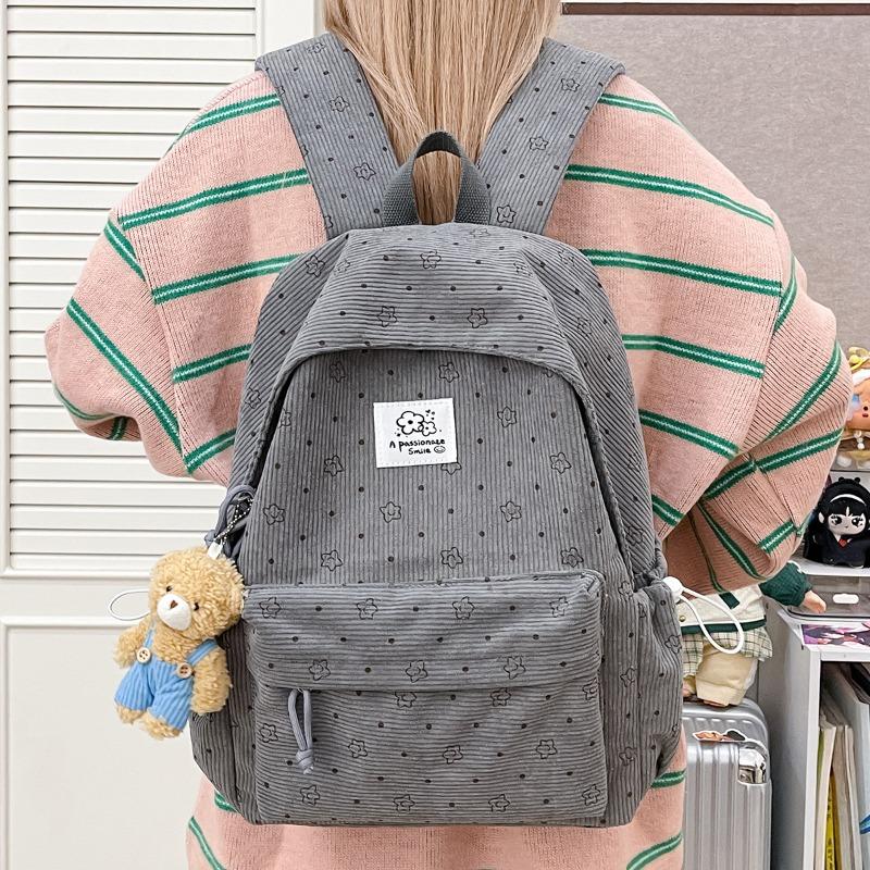 New Mori small fresh backpack Korean ins junior high school student schoolbag polka dot girl student backpack