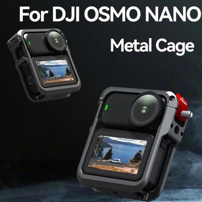כלוב ארנב נרתיק הגנה מאלומיניום עבור DJI Osmo Nano מסגרת הגנה מסגסוגת אלומיניום, מסגרת מתכת הגנה להרחבה מצלמה