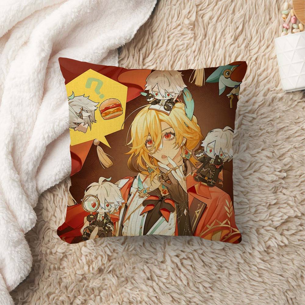Genshin Impact Kaveh Alhaitham Pillow Cover Design cushion Cover decor Holiday Decorati