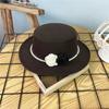 10CM Wide Brim Flat Top Felt Hat French Hepburn Style Panama Trilby Cap New Jazz Hats  Gift