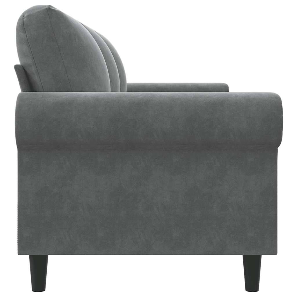 3 Seater Sofa Dark Grey 180 cm Velvet